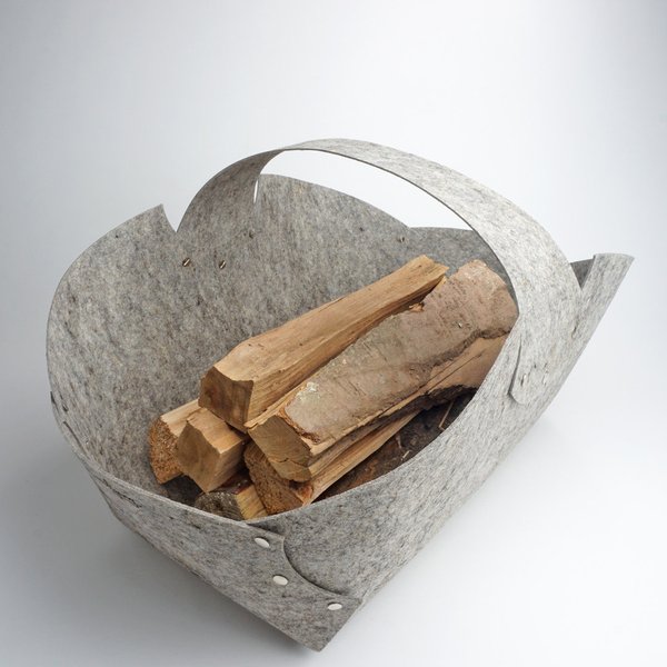 Holzkorb / Einkaufskorb - aus Wollpressplatten